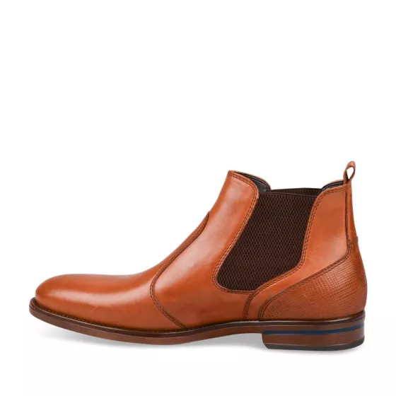 Bottines COGNAC B-BLAKE CUIR
