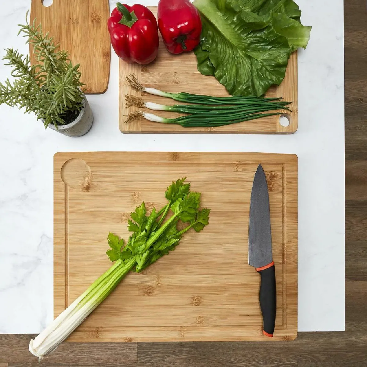 Cook Concept Planche à découper en bambou avec rebord