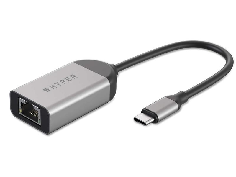 HYPER Netzwerk-Adapter USB-C auf 2.5 Gbps Ethernet USB Typ- USB-C auf Ethernet (RJ-45) Adapter