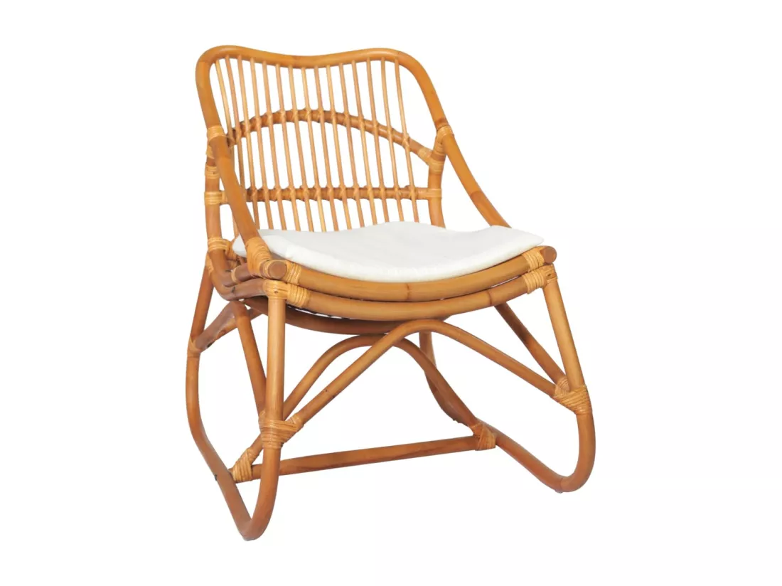 Chaise en rotin Marron clair Lin