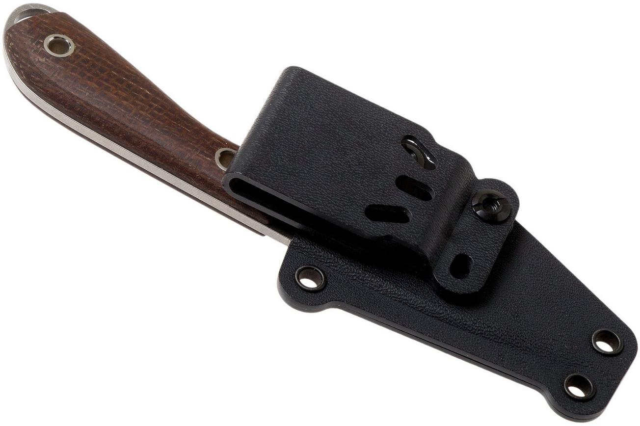White River Knives M1 Natural Burlap Micarta vaststaand mes, Kydex schede