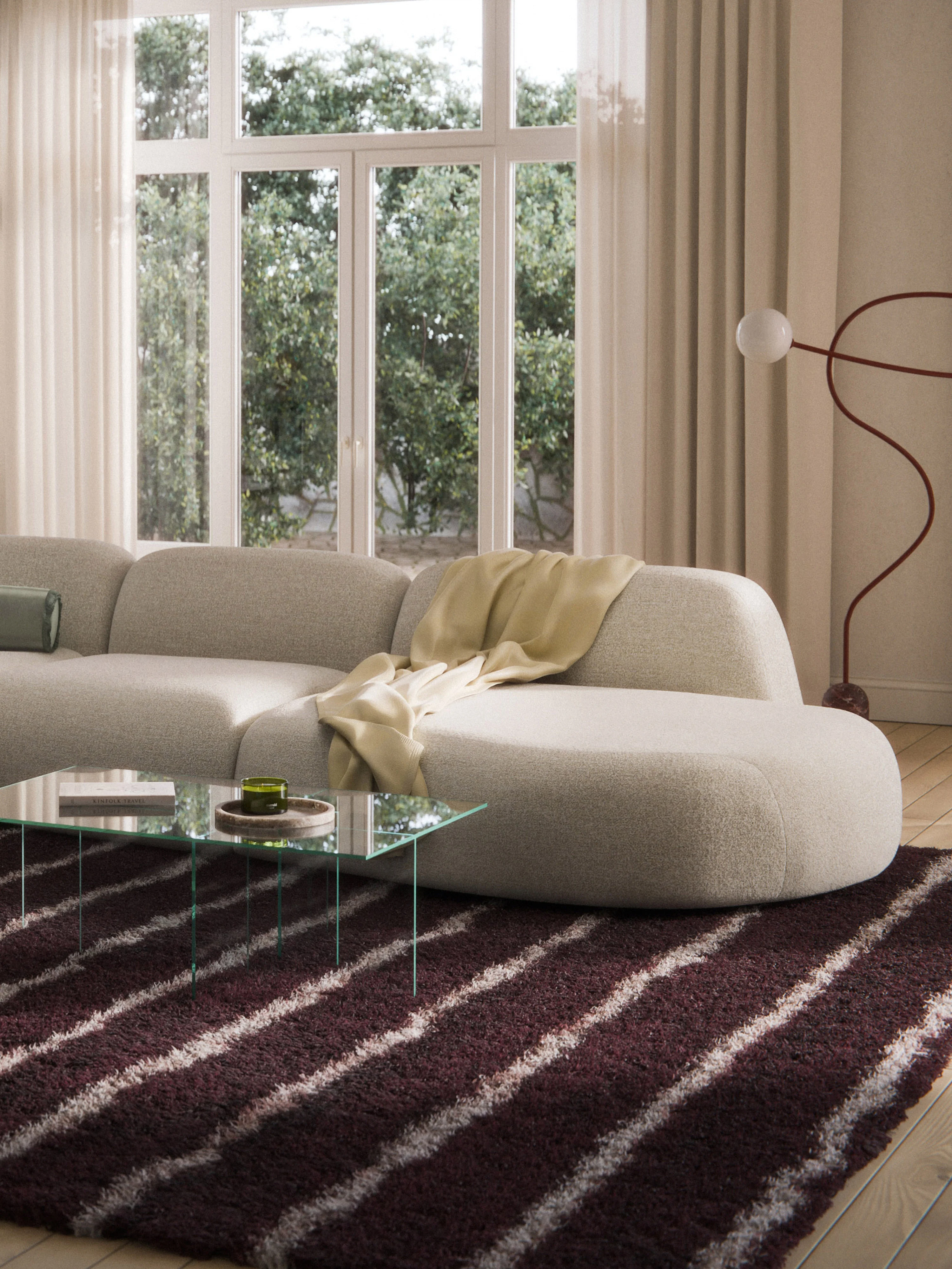 Bouclé chaise module Wolke