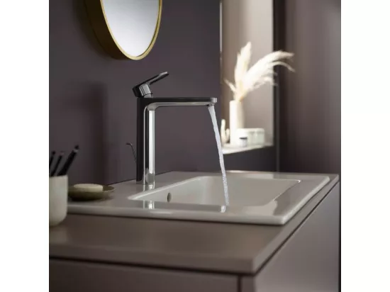 Mitigeur lavabo HANSGROHE Vernis Blend 190 avec tirette et vidage métallique Chromé + nettoyant Briochin