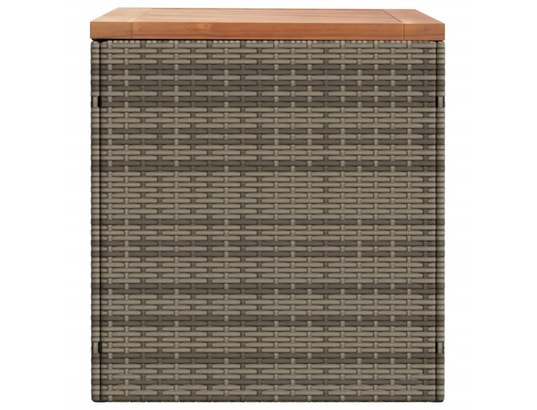 VIDAXL - Coffre Boîte de rangement de jardin gris résine tressée bois d'acac...