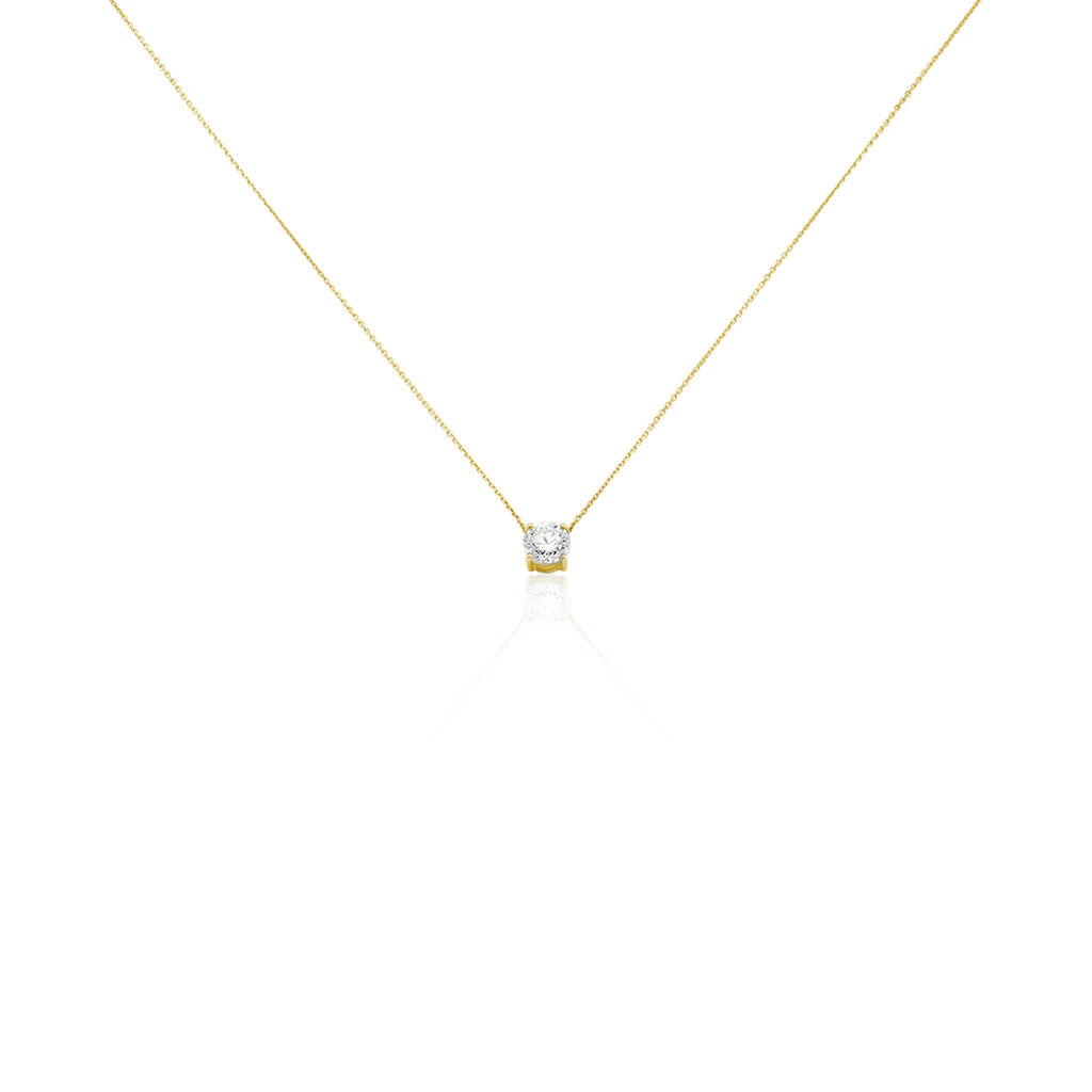 Collier Collection Victoria Or Jaune Diamant Synthetique