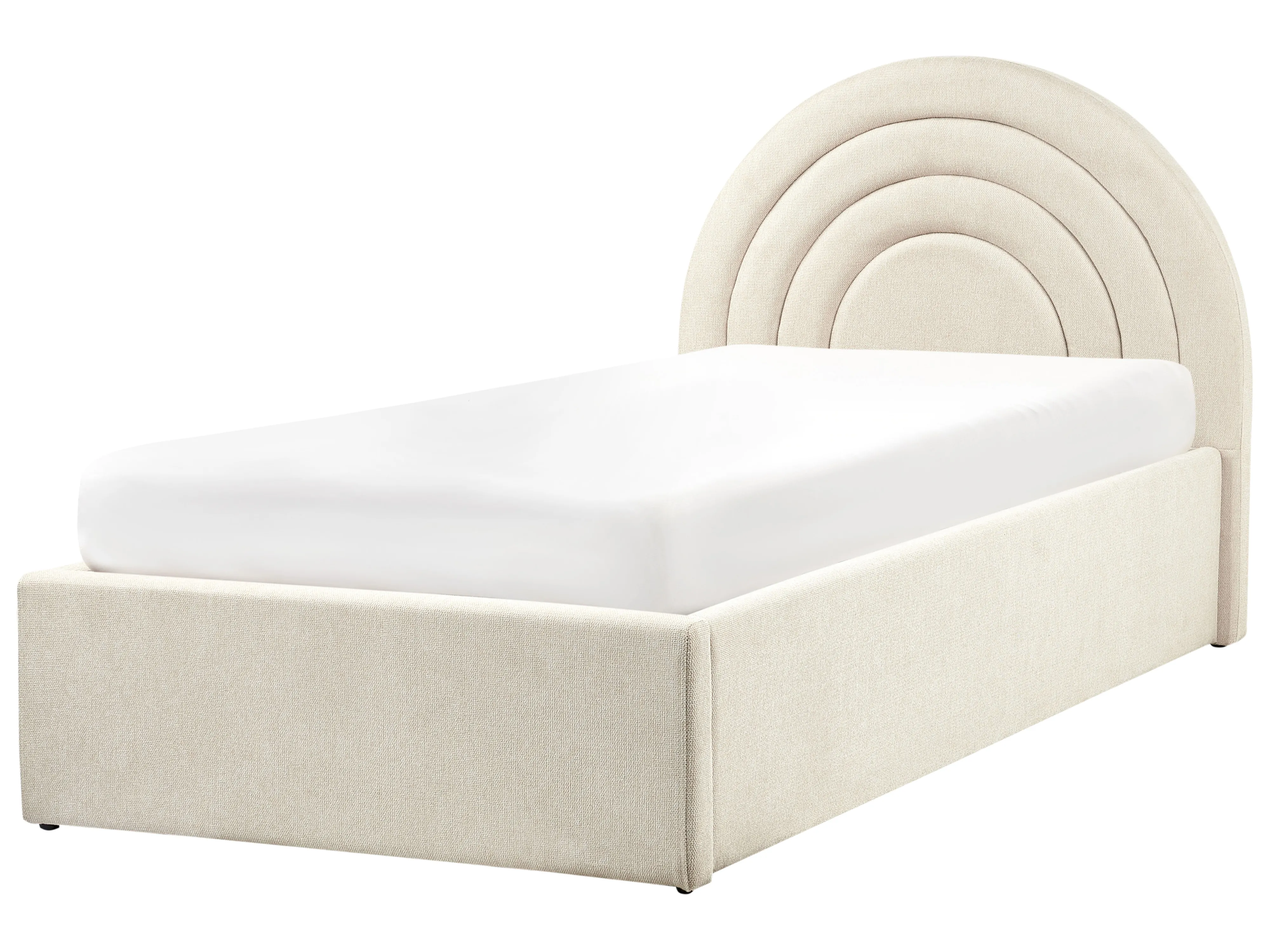 Kinderbed met opbergruimte Stof ANET 90 x 200 cm Beige