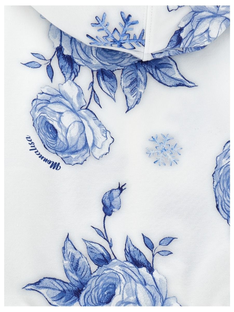 Monnalisa Ice Rose Zip-up Hoodie