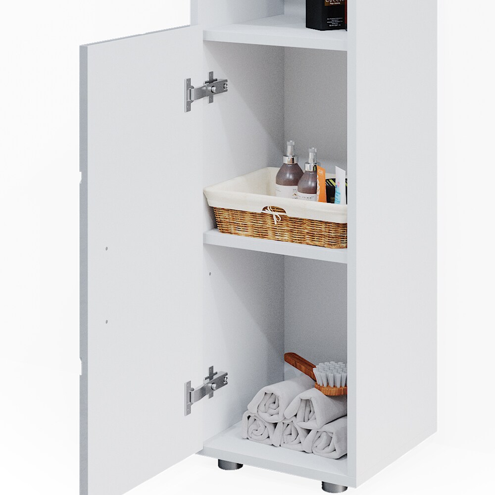 Vicco Spiegelmidischrank Badschrank Badezimmermöbel Irma Weiß Hochglanz modern 30x95 cm Badezimmer Schrank Badmöbel Schranktür Schrankfach Schrankschublade Ablage Aufbewahrung Dekospiegel