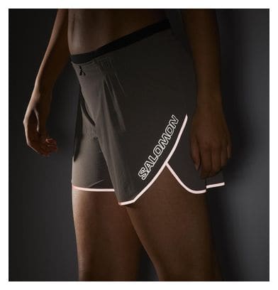 Short Salomon Sense Aero 5in Beige Femme