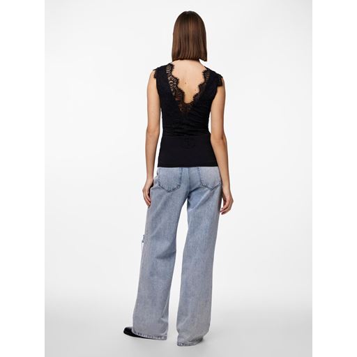 Pieces Ilu Top, Black, XL