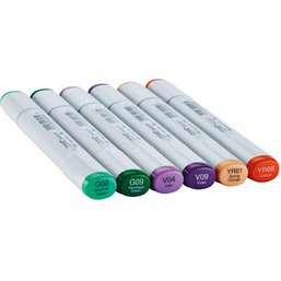 Marqueur sketch, kit de 6 'Secondary Tones'