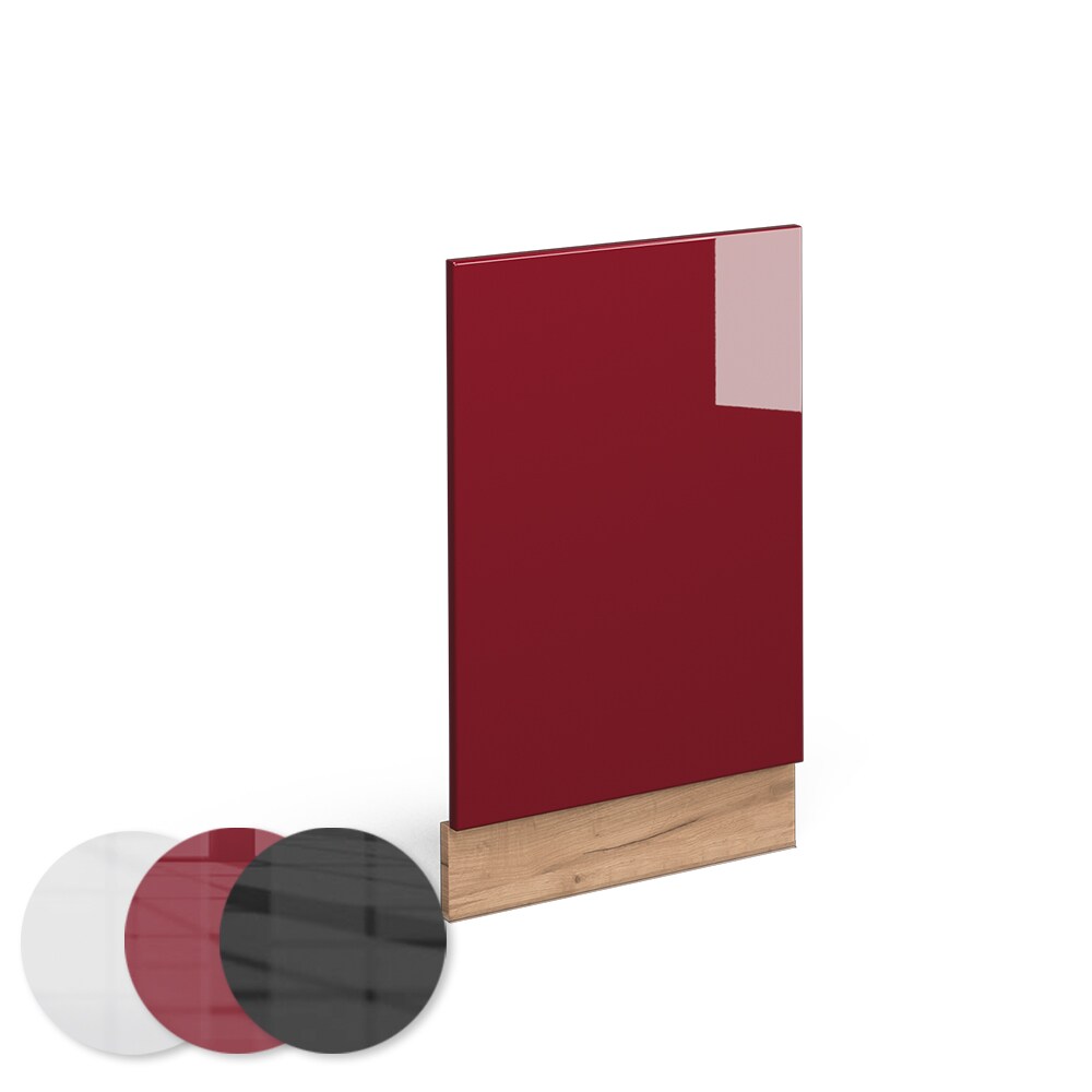 Vicco Geschirrspülerblende Küchenschrank Küchenmöbel Fame-Line Eiche Rot Bordeaux modern 45 cm Küche Einbauküche Geschirrspüler Blende Küchenzeile Hochglanz