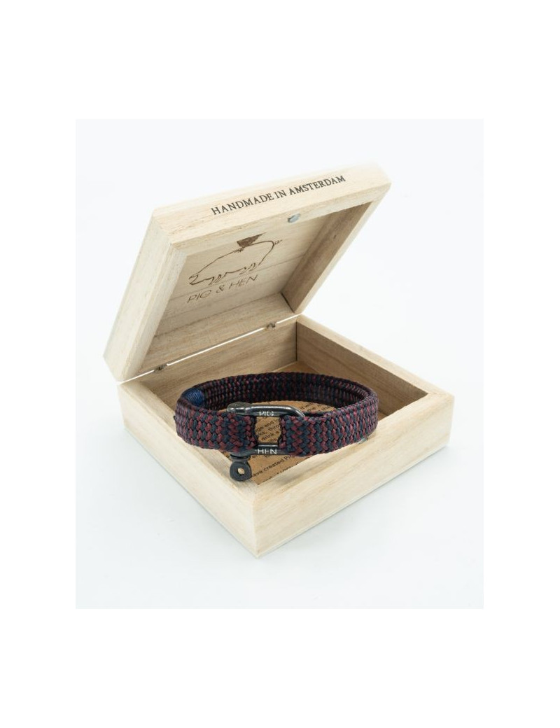 PIG & HEN BRACELET SHARP SIMON BORDEAUX