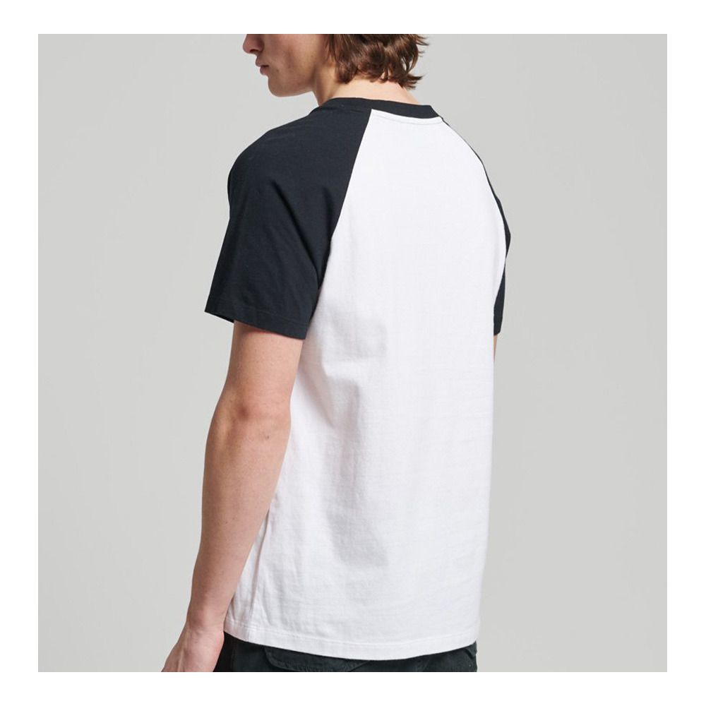 Superdry VINTAGE BASEBALL - Tee-shirt Homme optic/black