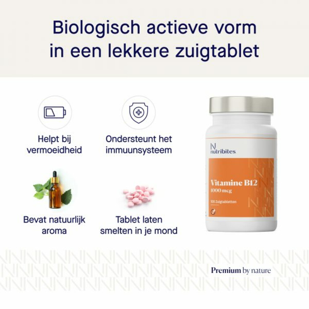 Nutribites Vitamine B12 100 zuigtabletten