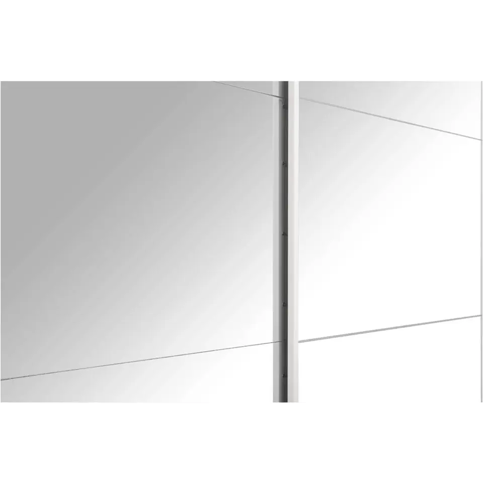 Schuifdeurkast Bergamo met spiegeldeuren - wit - 221x178,5x66,6 cm