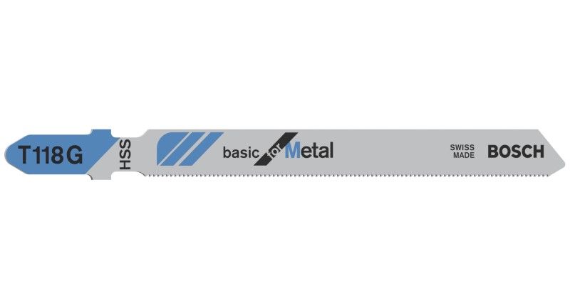 Bosch 2608631012 Decoupeerzaagblad T118 G Basic for Metal 5x (5 stuks)