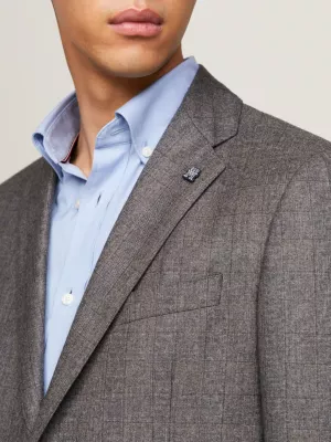 Blazer de corte regular em mistura de lã italiana