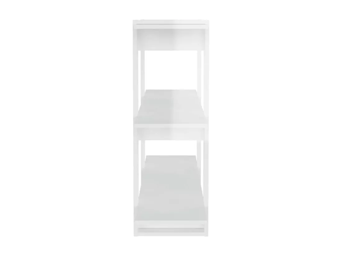 Bibliothèque/Séparateur de pièce Blanc brillant 100x30x87 cm