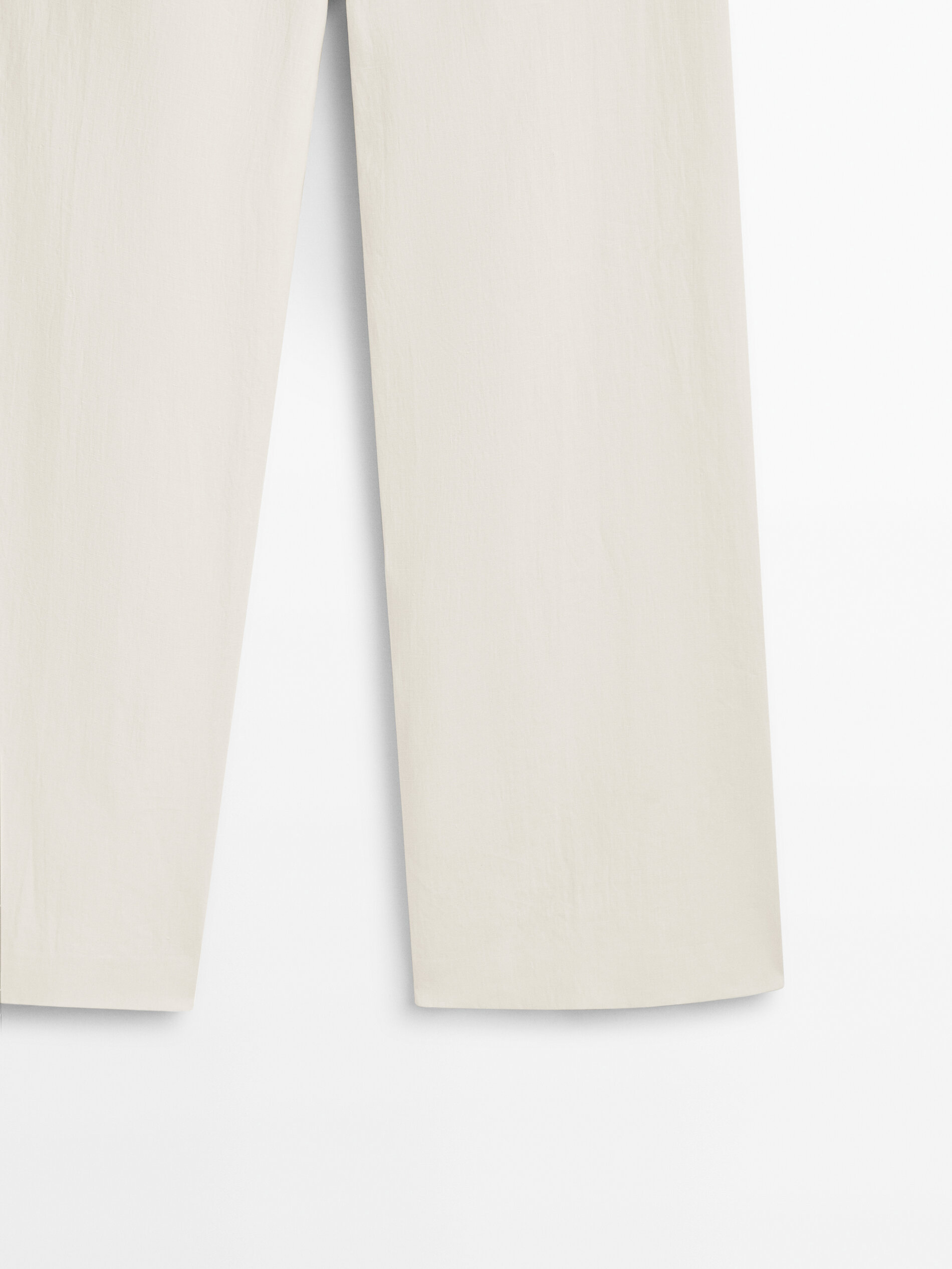 Pantalón traje lino Edição limitada - MARFIL