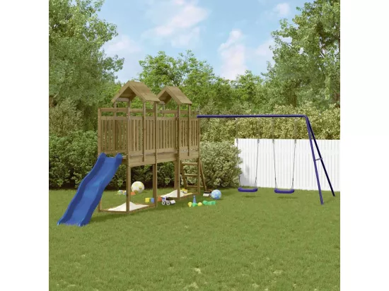 Aire de jeux d'extérieur bois de pin imprégné