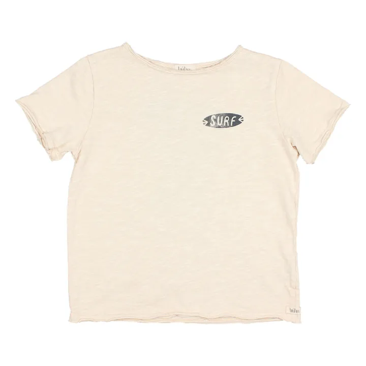 Búho T-shirt Surf Coton Flammé | Ecru