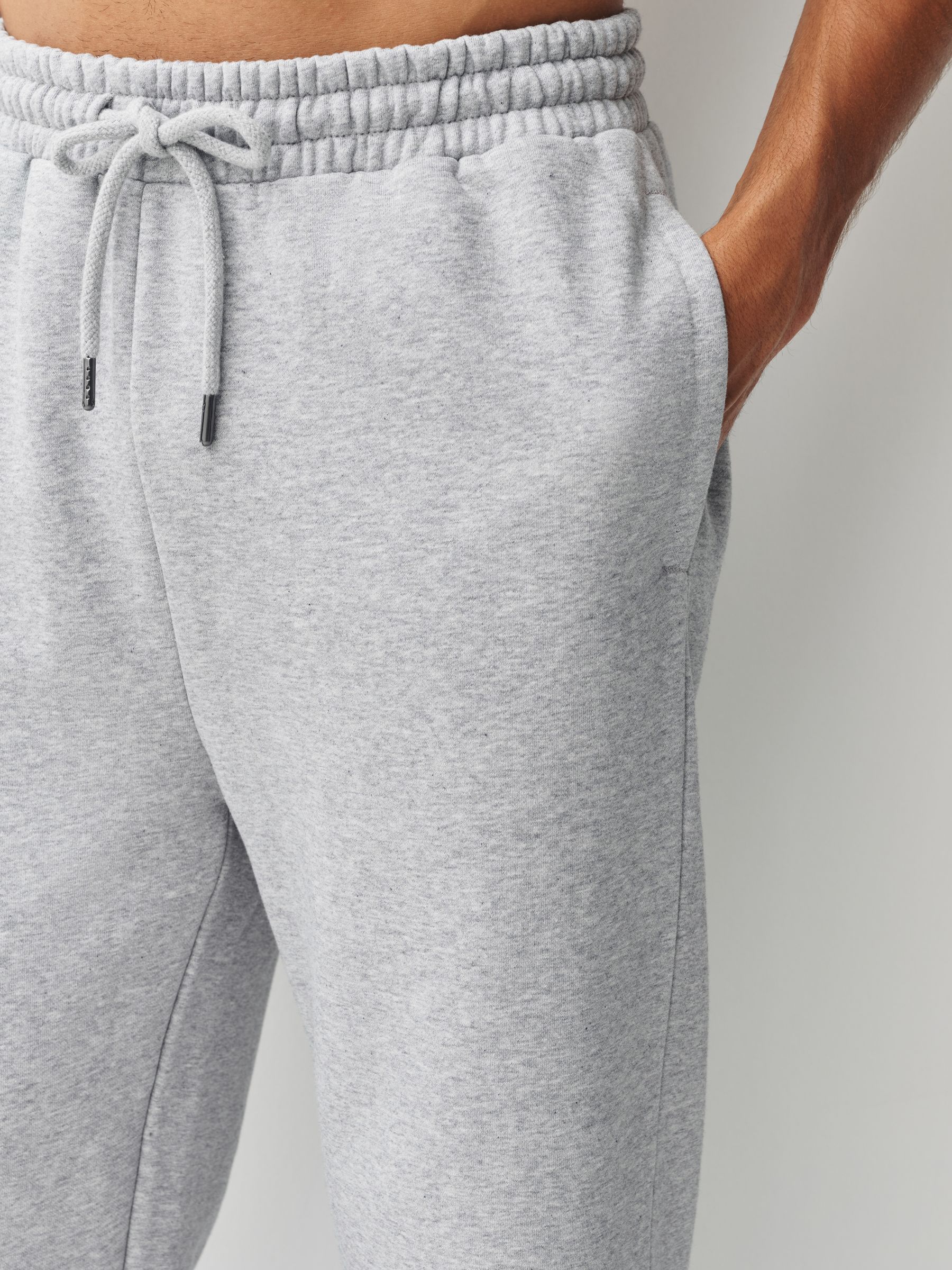 Grijs gemêleerd/marineblauw - Straight Fit Cotton Rich Jersey Joggers 2 Pack