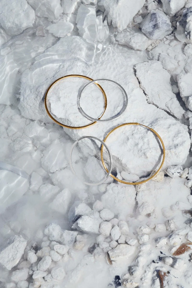 Pernille Corydon  Mini Plain Hoops øreringe - Forgyldt