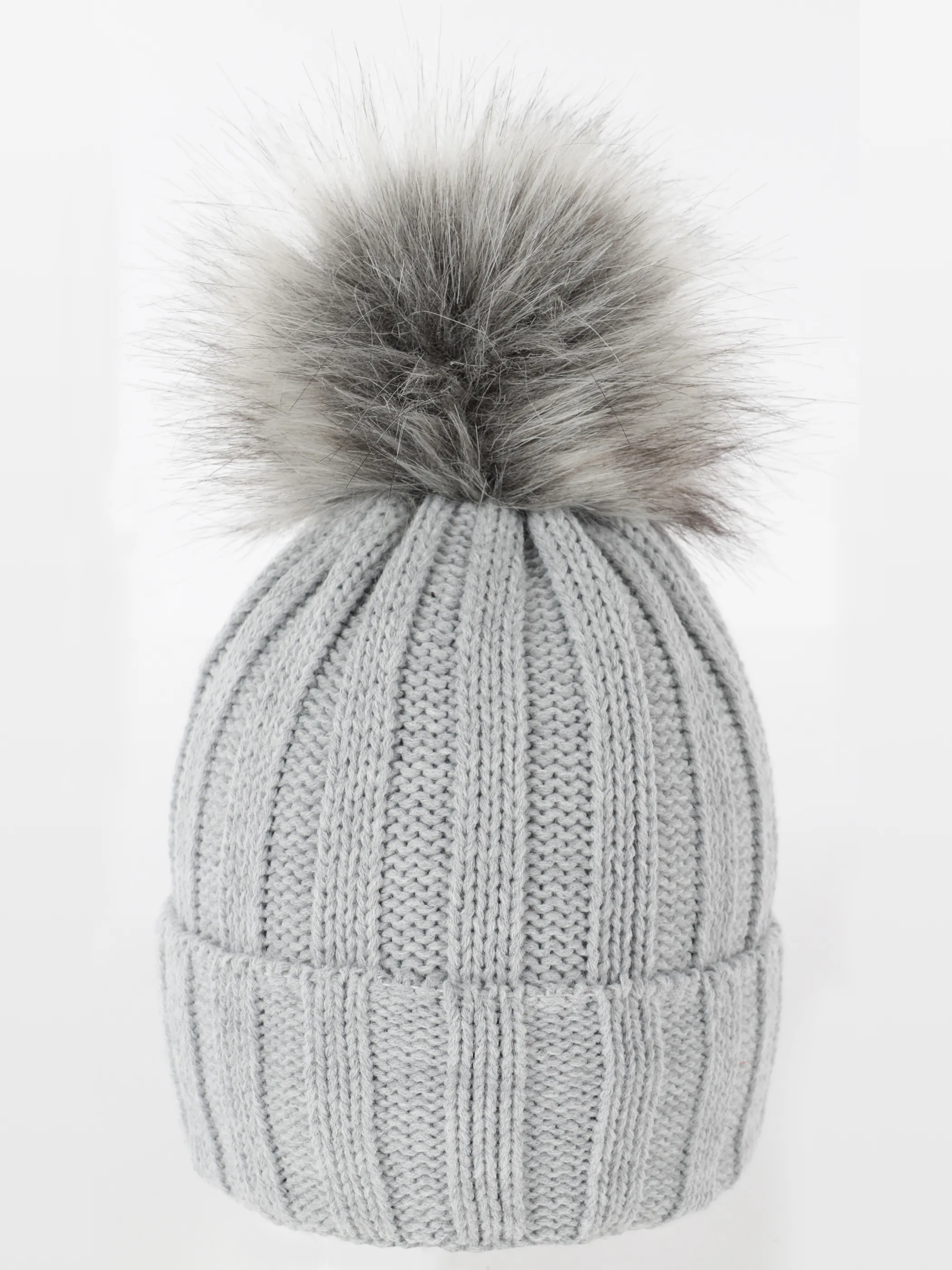 Damen Strickmütze mit Bommel