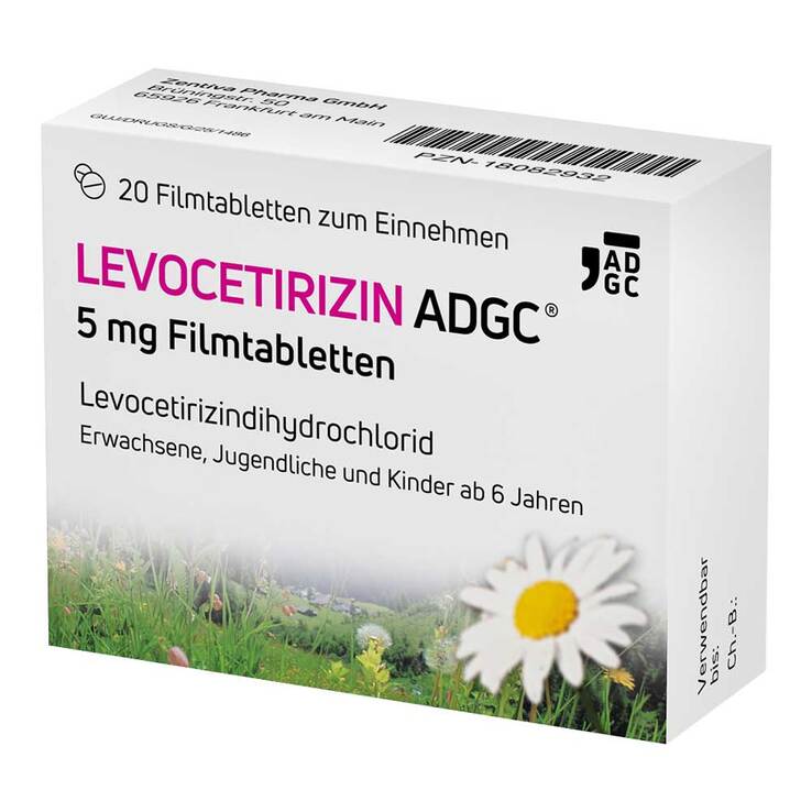 LEVOCETIRIZIN ADGC 5 mg Filmtabletten, 20 St