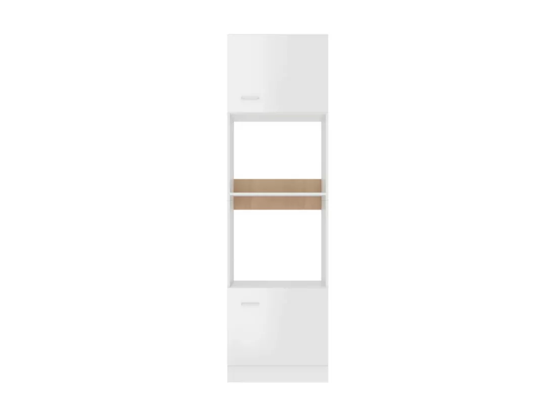 Colonne de cuisine Blanc brillant 60x57x207 2