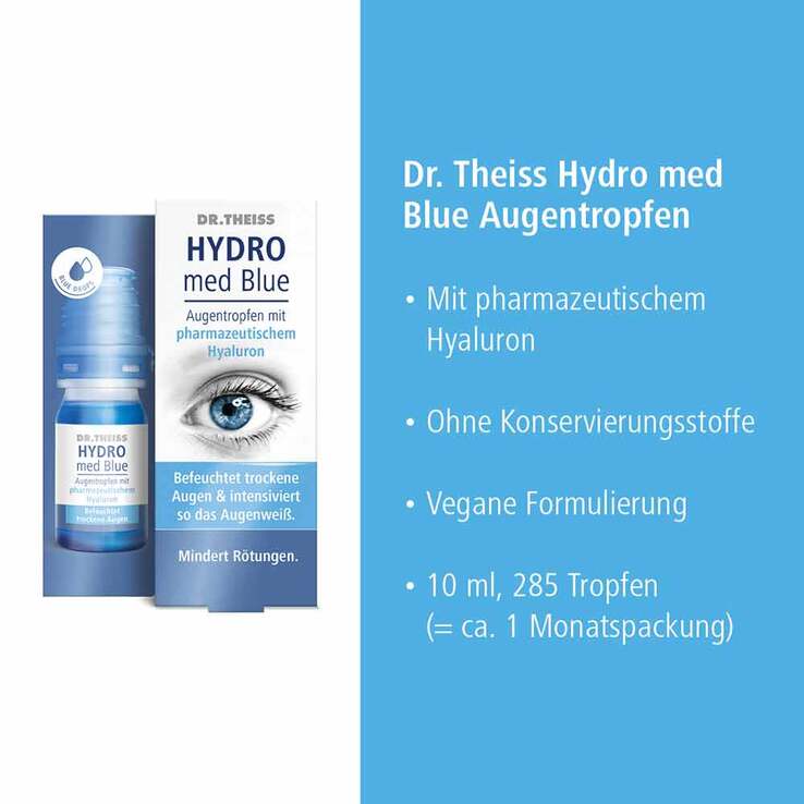 DR. THEISS HYDRO med Blue Augentropfen, 3x10 ml