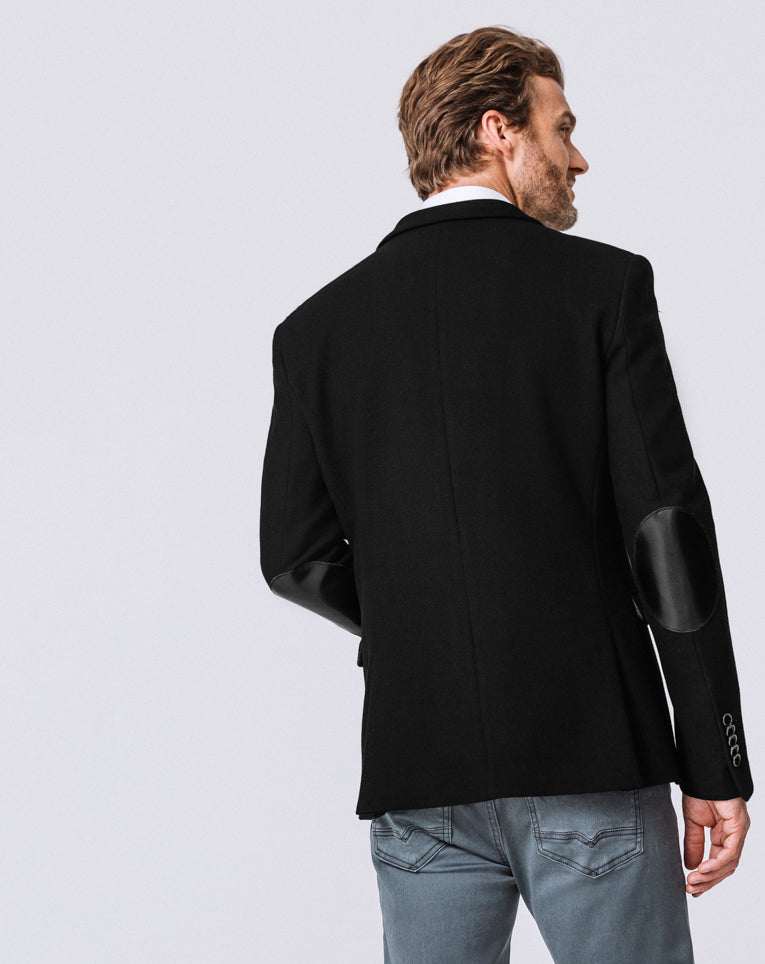 Veste tissu armuré noire 
