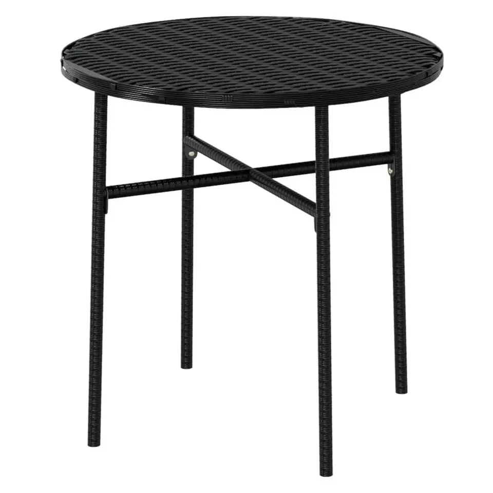 vidaXL - Tuinset - Zwart - Poly rattan - 3 stuks
