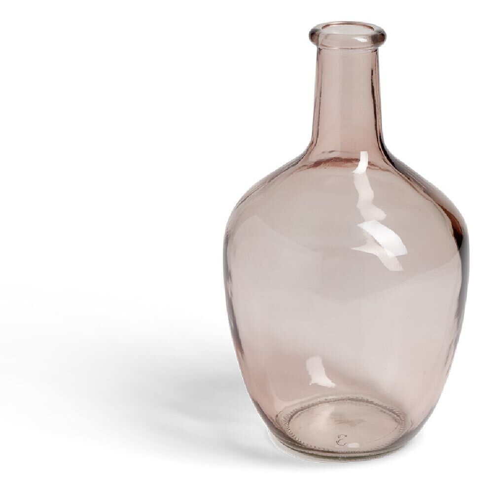 Dame jeanne verre rose transparent Ø15xH26cm