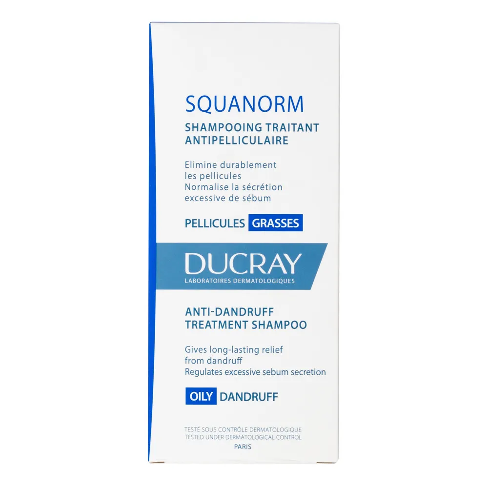 Ducray Squanorm Anti-Danfruff Treatment Shampoo Oily - 200 ml.