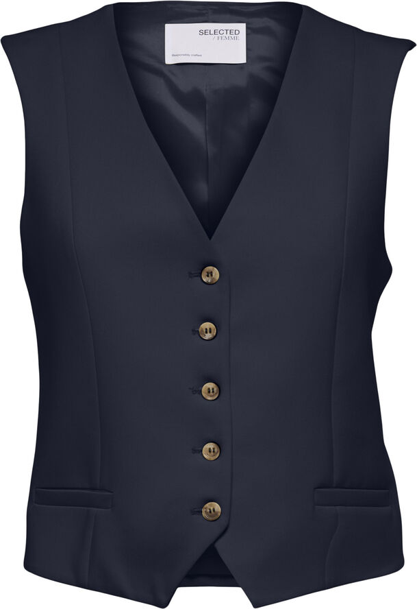 Selected Femme SLFRITA VEST EX DARK SAP MEL Dark sapphire/melange