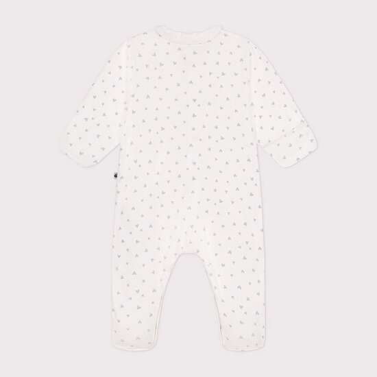 Pyjama imprimé en coton   Bleu Marshmallow / Blanc Gomme        de               Petit Bateau