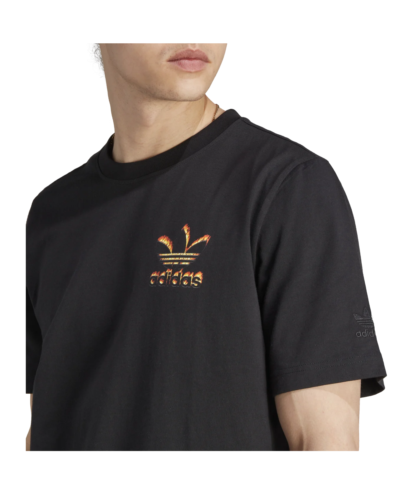 adidas Originals Fire Graphic T-Shirt Schwarz