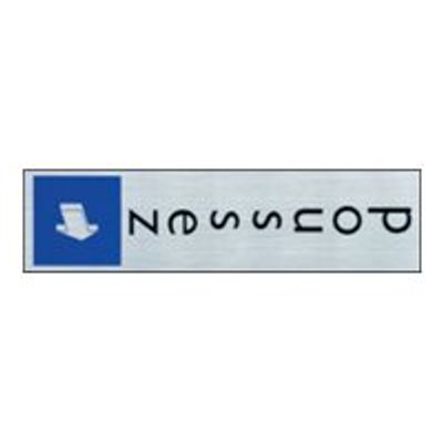 Pickup - Plaque de signalisation - 165 x 44 mm - poussez (vertical)