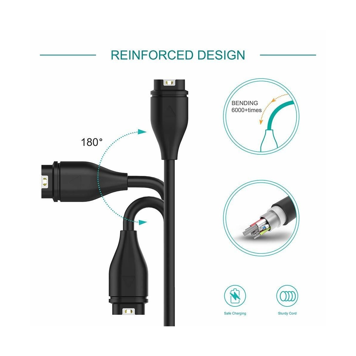 Universallader for Garmin klokker 2-pakning