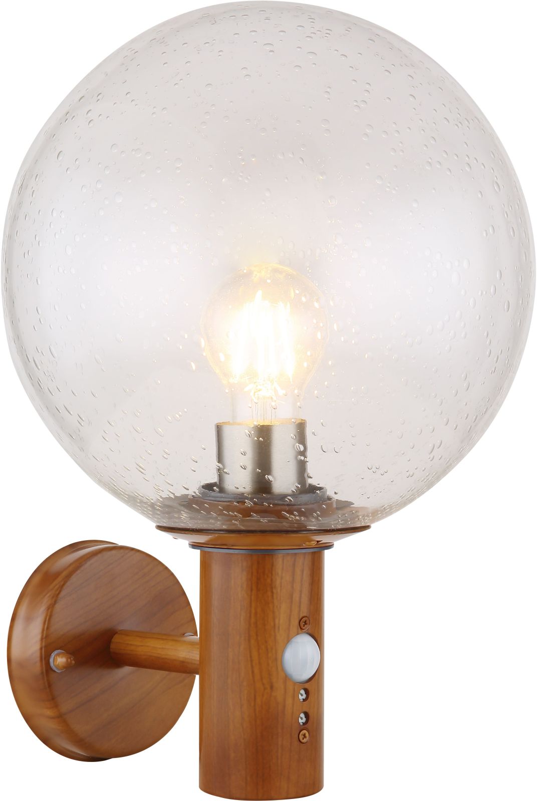 Außenleuchte - braun - Holzoptik - 25 cm