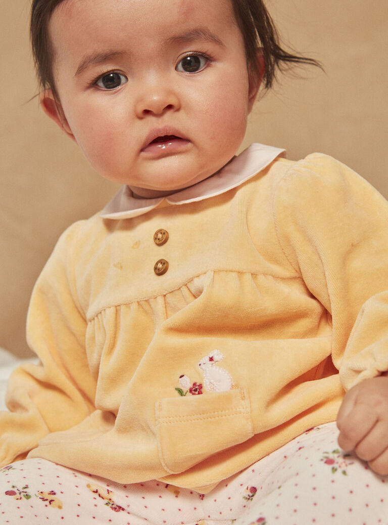 Pyjama mélon et écru