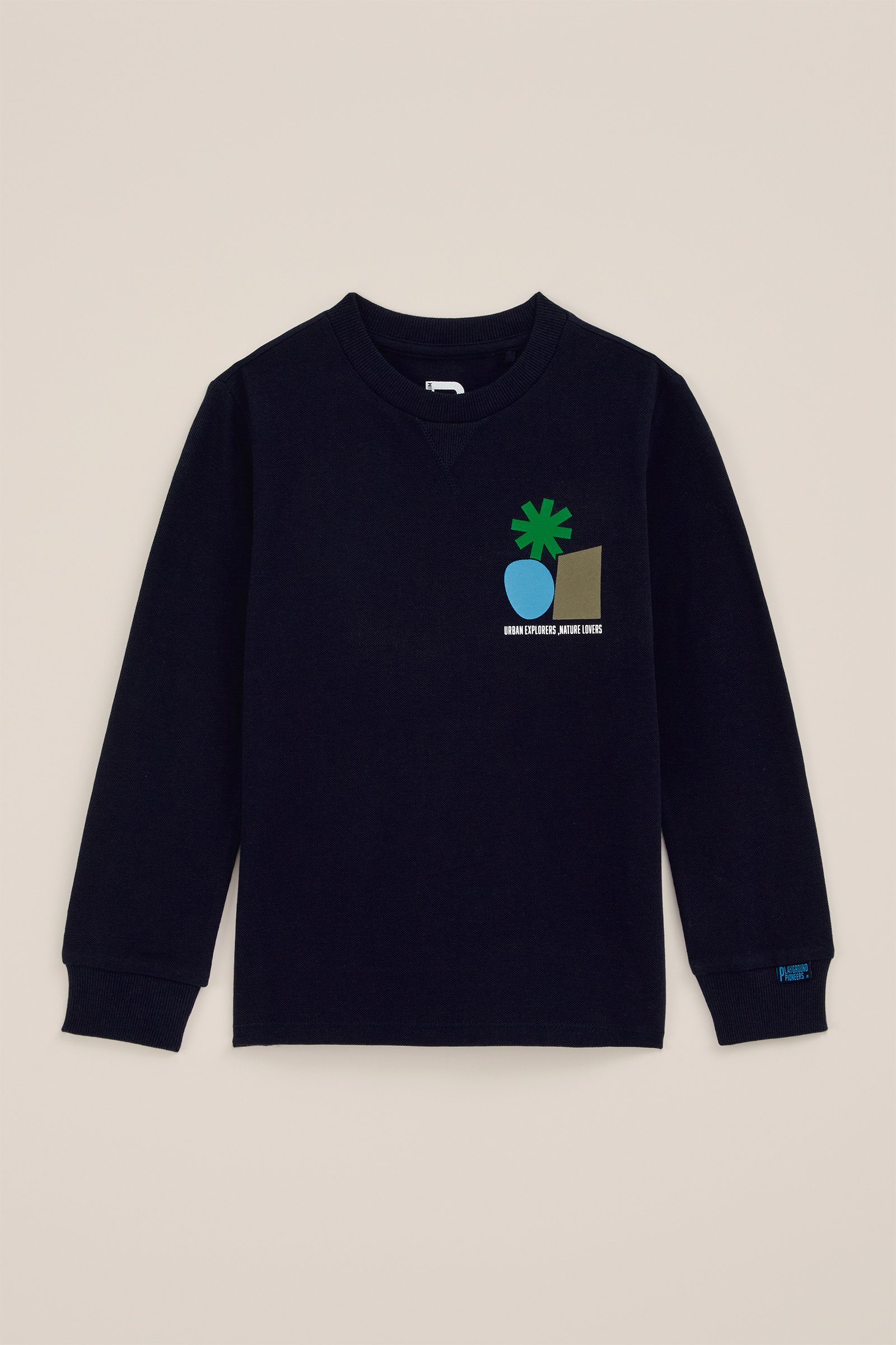 Jongens T-shirt met structuur WE Fashion Marineblauw