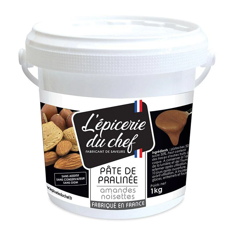 Pâte de praliné amandes noisettes 1 kg Scrapcooking