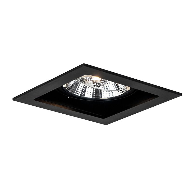Set van 6 Moderne inbouwspot zwart 18 cm verstelbaar - Artemis 111