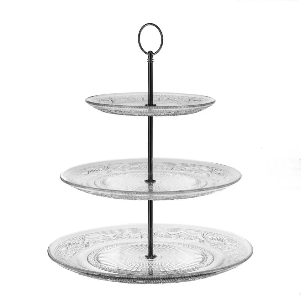 Secret de Gourmet Etagere 3 laags - transparant - 29 x 35 cm