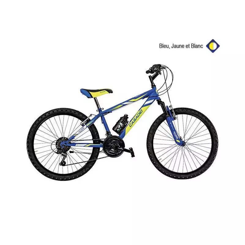 Vélo CASADEI mtb 24 stark 18v h34 bleu jaune