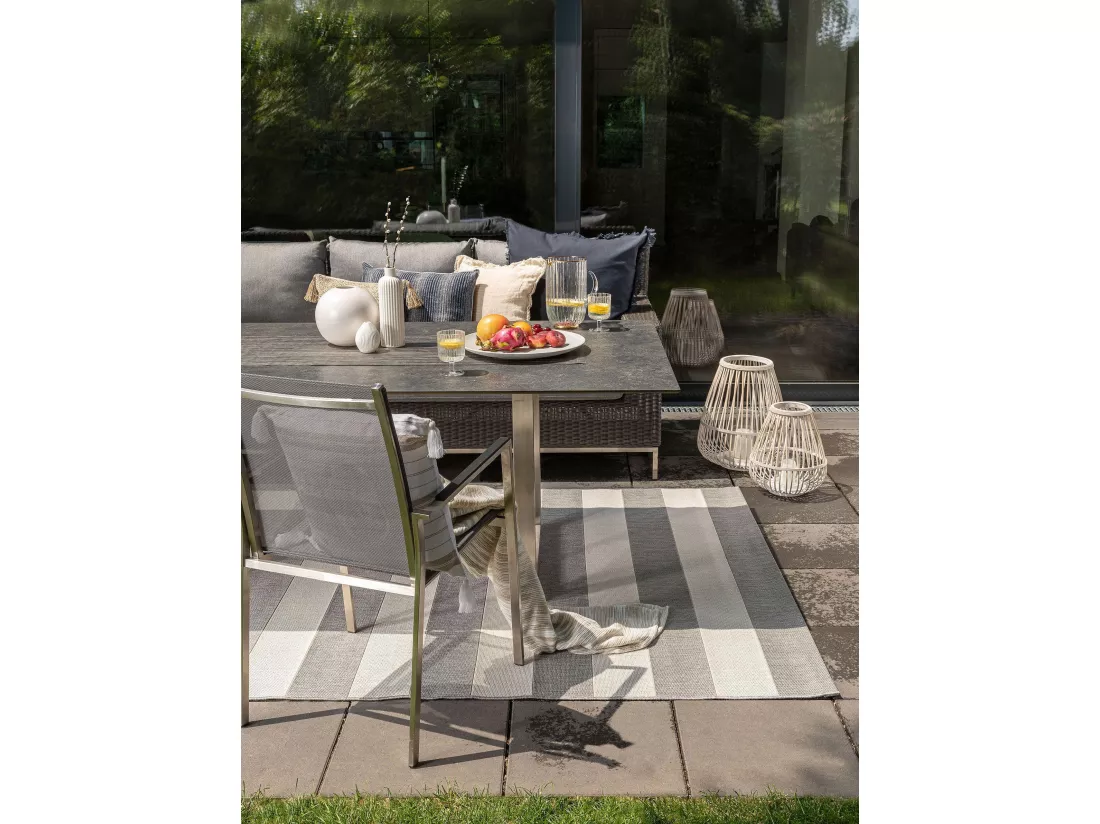 Tapis d'extérieur & intérieur Metro Gris 160x230 cm