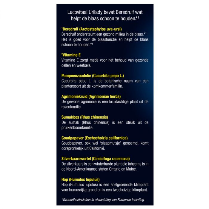 Lucovitaal Urilady (60 capsules)